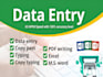 data entry, copy paste ,graph and chart and pivot table