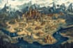make fantasy map illustration for map