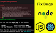 fix node js backend bugs and API issues