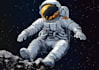 draw galaxy, astronaut mascot logo, cartoon character