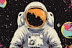 draw astronaut illustration design in my style
