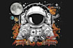 create high quality outer space astronaut illustration