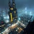 do cyberpunk futuristic city art