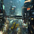 do cyberpunk scifi futuristic city