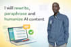 rewrite, paraphrase and humanize ai content