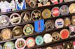custom challenge coin design, command, token, medal, badge,  crest, 3d bas, logo