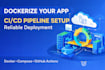 docker the application and set up ci cd pipeline