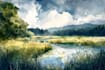 paint landscapes in watercolor