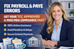 fix payroll and paye errors for excel and quickbooks payroll systems