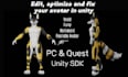 edit, optimize and fix broken vrchat vroid avatar in unity for PC and meta quest