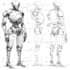 design an mecha robot character sheet design