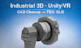 convert industrial cad to game ready fbx glb for unity and unreal VR