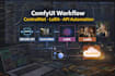 create comfyui workflow with controlnet , lora , api automation set up runpod