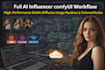 create ai influencer comfyui workflow for stable diffusion image pipelines node