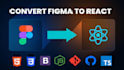 convert figma design to responsive react website, figma to react tailwind