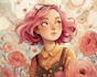 create watercolor cartoon and illustration