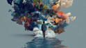 create paint unique digital art abstract, surrealism