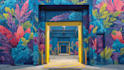 design graffiti murals wall arts and car warp