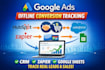 set google ads offline conversion tracking with zapier, hubspot CRM, sheets