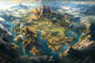 make fantasy map illustration