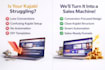 design a premium kajabi website with funnel, email automation, tracking