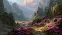 draw fantasy background and landscape