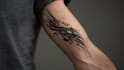 custom an abstract black tattoo design