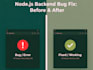 fix backend issues in node js apps