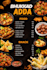 design a professional restaurant food menu card