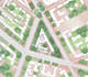 build 3d urban space development, site plan aerial view render, map illustration