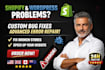 shopify bug fix custom theme wordpress website issue and fix shopify store error