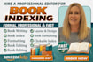 do book indexing and book formatting for amazon KDP publishing