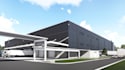 3d warehouse exterior,industrial cladding,logistic facility,space layout render
