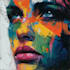 paint expressive colorful abstract portrait