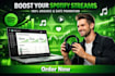 boost your spotify streams organically and safely