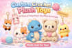 create custom crochet soft plush toys, keychain kawaii stuffed animals
