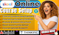 do skool online course setup, course content development, module lesson