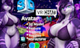 do custom vrchat avatar 3d modelling vr chat furry vrchat vrc character model