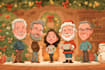 custom christmas cartoon caricature