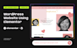 design a premium wordpress landing page with elementor