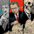 design political cartoon illustrations with sharp commentary