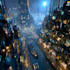 do cyberpunk futuristic city art