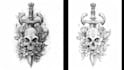 custom traditional tattoo design in vector