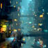 create science fiction city, cyberpunk art