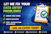 do accurate data entry, excel formatting and clean messy data fast