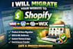 migrate woocommerce to shopify, wordpress to shopify, squarespace wix to shopify