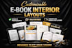 design customizable ebook interior layout for your book
