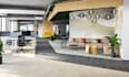 redesign 3d commercial space, co workplace interior, lobby render, office layout