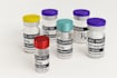 design peptide, vial, product label design, 3d mockup