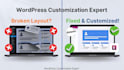 customize wordpress website design and layout